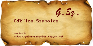 Gálos Szabolcs névjegykártya
